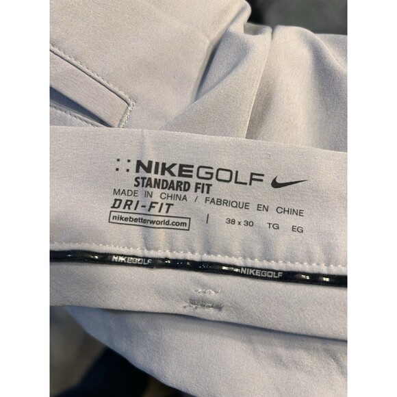 Nike Golf Pants Mens 38 X 30 Gray Flat Front Performance Stretch Waist Standard - Picture 2 of 6